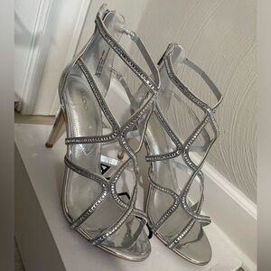 Aldo Open toe Strapy Heels. Bronze and/or Silver. Both size 9